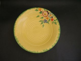CROWN DEVON GARDEN PATH Vintage Art Deco English China Dish Bowl Yellow c1930 AF 4