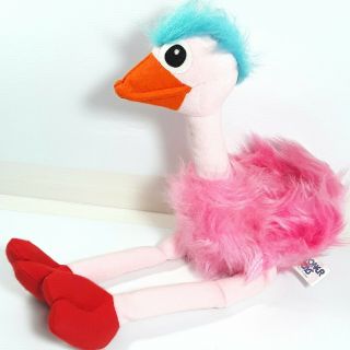 Ossie Ostrich Plush Soft Toy Ozzie Bird Pink Hey Its Saturday Vintage 1982 1980s