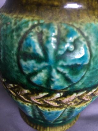BAY WEST GERMAN VASE ceramic 14cm 72 14 VINTAGE green RETRO pottery vaas 70s 4