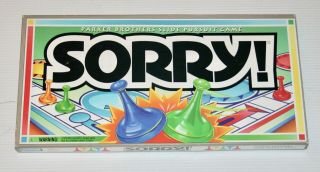 Vintage 1992 Sorry Board Game Parker Brothers 100 Complete