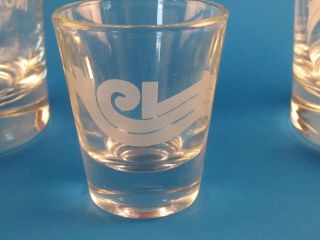 Vintage NCL SS Norway SET OF 2 ROCK GLASSES and shot glass Norwegian Cruise Line 4