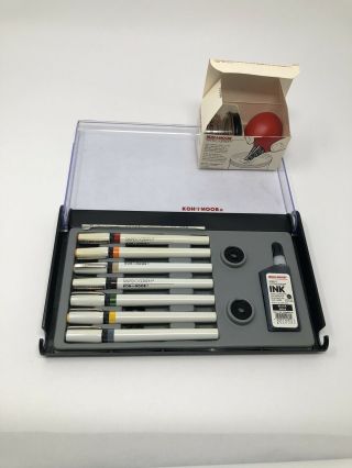 Koh - I - Noor Rapidograph Pen Set Technical Pens Drafting Vintage 7