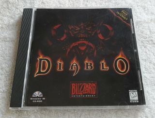 Diablo For Windows 95 Vintage Pc Cd - Rom Blizzard Entertainment