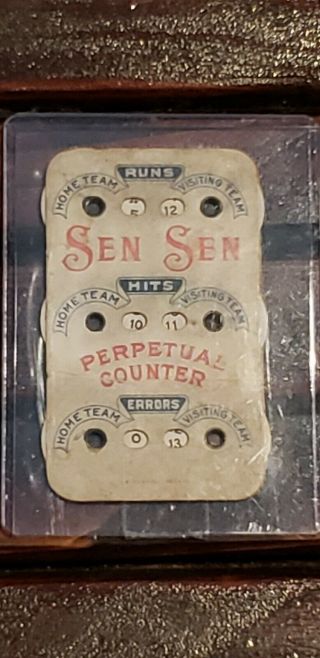 Vintage/Antique Sen Sen Gum Baseball Scorecard Perpetual Counter Chicago IL Rare 2