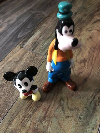 Vintage Mickey Mouse Ceramic Porcelain Figure Japan Goofey Figurine Disney 2