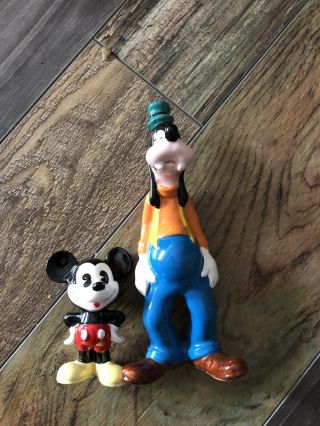 Vintage Mickey Mouse Ceramic Porcelain Figure Japan Goofey Figurine Disney 4