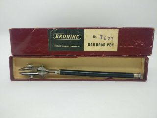 Vintage Railroad Drafting Pen Tool Germany Charles Bruning Co Engineer