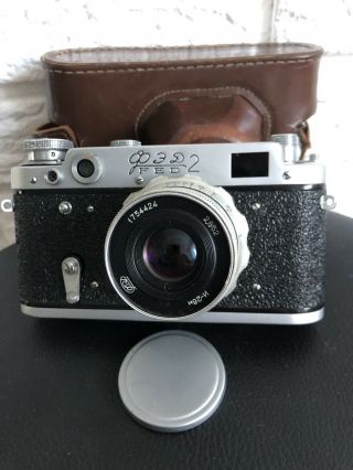 Fed - 2 Vintage 35mm Ussr Rangefinder Film Camera (based Leica) Perfectly