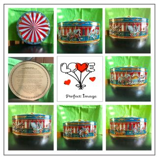 Vintage Sunshine Biscuit Carousel Gift Tin