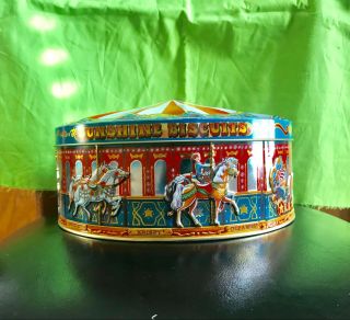 Vintage Sunshine Biscuit Carousel Gift Tin 6