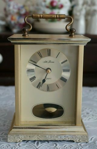 Vintage Rare Seth Thomas Talley Quartz Gold Tone Mantle Clock,  Germany