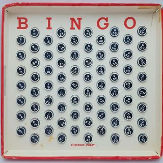 Vintage Whitman Bingo Call Numbers Black Plastic Deluxe Replace Crafts Art 75 Pc