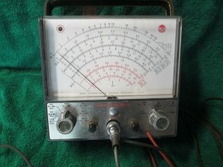 Vtg Rca Senior Voltohmyst Model Wv - 98a With Probes Made In Usa Parts