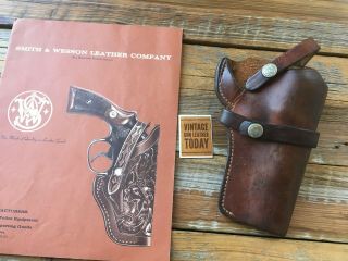Vintage Smith & Wesson Brown Leather Holster For 581 681 586 686 Revolver Python