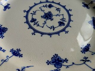 VINTAGE BLUE DELFT BY MARUTA BLUE IVORY 10” Dinner Plate - japan Set of 5 2