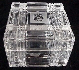 Vintage Crystal Trinket / Puff Box Cc Coco Chanel