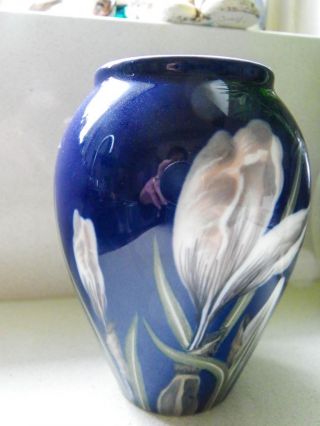 Royal Copenhagen Vintage Porcelain Vase - Royal Blue Crocus 11.  5cm - Denmark