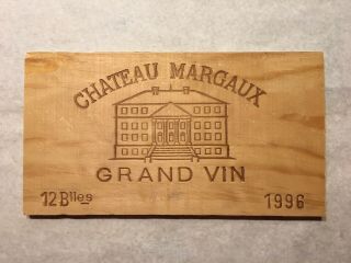 1 Rare Wine Wood Panel Chateau Margaux Vintage Crate Box Side 9/19 175a