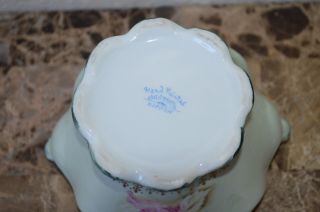 Nippon Vintage Hand Painted Sugar Bowl Lid & Pink Roses Dish 4