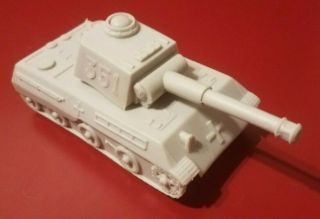Vintage Marx Desert Fox Battleground Playset Waxy Light Gray 351 German Tank