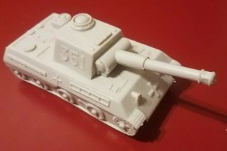 Vintage Marx Desert Fox Battleground Playset Waxy Light Gray 351 German Tank 2