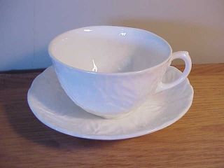 Vintage English Wedgwood Countryware - White Cabbage Pattern - Cup And Saucer Set