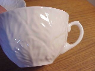 VINTAGE ENGLISH WEDGWOOD COUNTRYWARE - WHITE CABBAGE PATTERN - CUP AND SAUCER SET 2