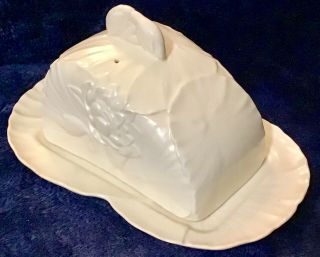 Vintage Cream Carlton Ware Covered Butter Dish 3