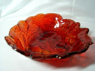 Vintage Indiana Glass Loganberry Raised Red Flash Raspberry Bowl Serving Dish