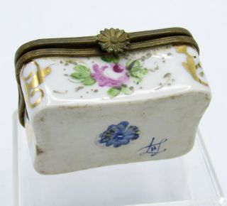 Vintage Limoges Hand Painted Porcelain Box with Love Saying in French,  NR 5