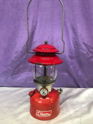 Vintage 200a Coleman Red Lantern 2/66 Globe