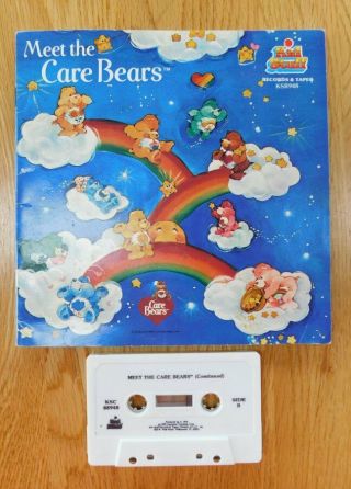 Vintage 1988 Meet The Care Bears Book And Cassette Tape