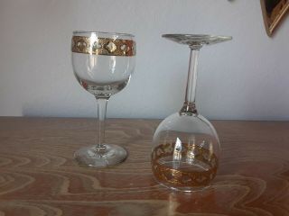 Vintage Culver Wine Glasses Valencia pattern 3