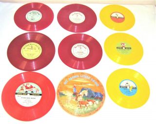 9 - - Vintage - - Childrens - - 78 Rpm Records - - Star Bright,  Golden,  Peter Pan,  Picture