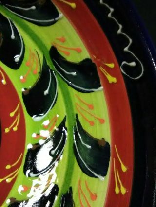 Lovely Vtg.  HNOS Pedraza Spanish Abstract Pottery Hand Painted Serving Bowl,  Spain 5