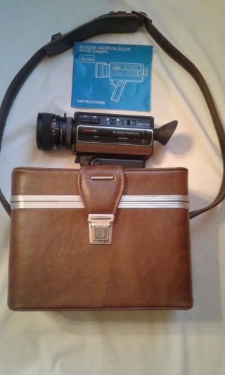 Vintage Sears 6x Zoom Macro Xl Silent Movie Camera With Instructions And Case
