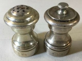 Empire Sterling Silver Salt & Pepper Shaker Mill Grinder Set Vintage Italy 144gr