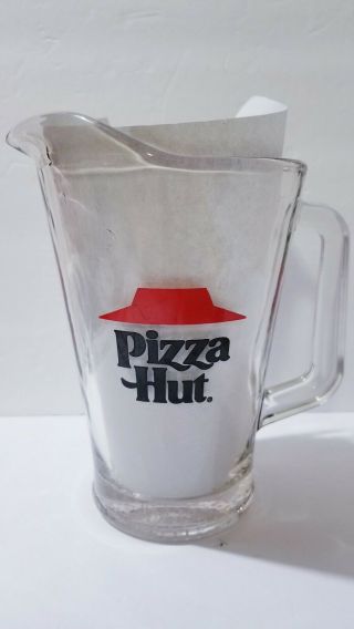 Vintage 80s Pizza Hut Dr.  Pepper Glass Soda Pitcher Be A Pepper