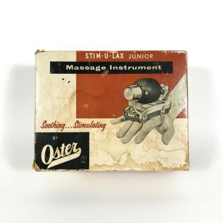Vintage OSTER Stim U Lax Junior Massage Instrument Model M 4 8