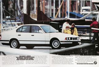 1989 Bmw 5 Series Sedan Vintage Advertisement The Family Size 4 - Door