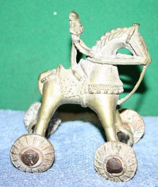 Vintage Antique Cast Metal Bronze Hobby Horse Decorative Figure