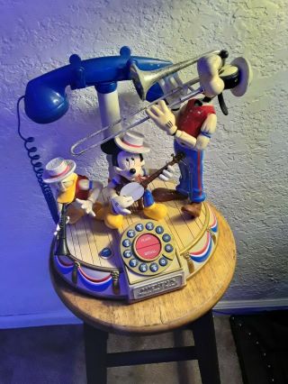 Vintage Disney Animated Mickey Mouse Dixieland Band Telephone