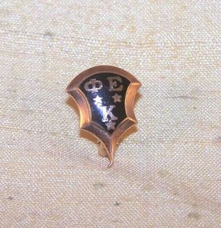 Vintage Phi Epsilon Kappa Fraternity / Sorority 10k Gold Pin / Badge Old