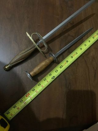 Two Custom Handmade Daggers Vintage No Sheaths