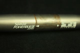 Vintage Sakae Powerbulge Titanium MTB Handlebars & Purple Anodized Alum Bar Ends 5