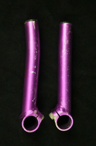 Vintage Sakae Powerbulge Titanium MTB Handlebars & Purple Anodized Alum Bar Ends 8