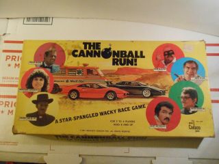 Vintage The Cannonball Run Board Game - Cadaco 1981 - Burt Reynolds,  Dean Martin