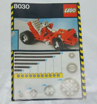 LEGO Classic 1982 Technic Universal Set 8030,  go - kart,  jeep,  Box,  Instructions 8
