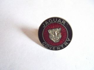 Vintage Jaguar Coventry Auto Dealership Enamel Advertising Lapel Pin