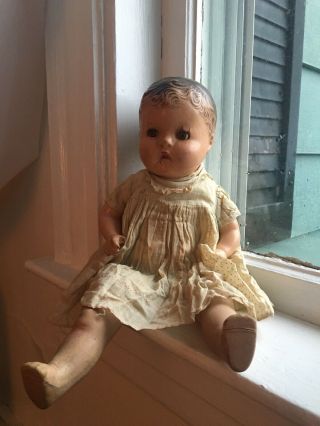 Vintage Antique Baby Doll With Dress